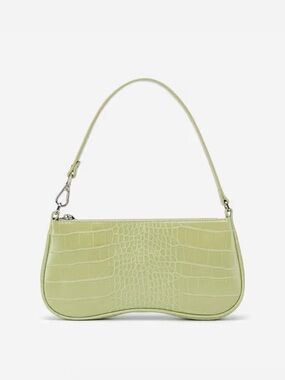JW PEI Eva shoulder bag in sage green croc